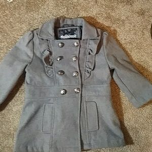 Girls Grey wool coat